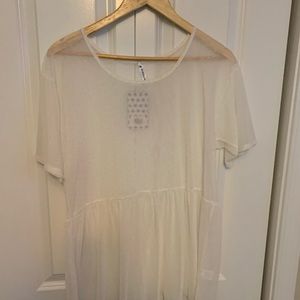 NWT Ivory Mesh Piphany Top